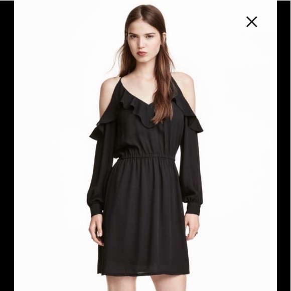 H&M Dresses & Skirts - NWT H&M Black Long Sleeve Cold-Shoulder Dress